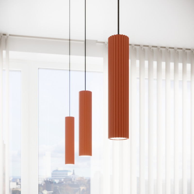 Sollux Stolová lampa KARBON červená okrová