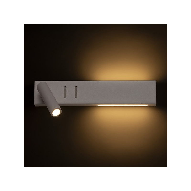 RENDL ODEON nástenná s podsvietením čierna  230V LED 8+3W 30°  3000K R14524