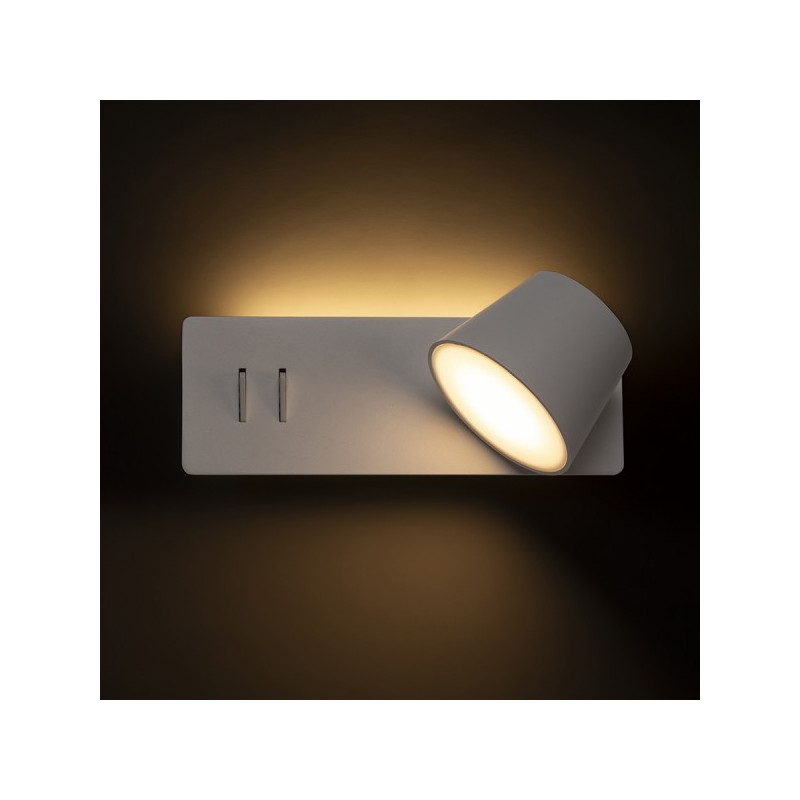 RENDL AMADEUS nástenná s podsvietením čierna  230V LED 4+6W  3000K R14522