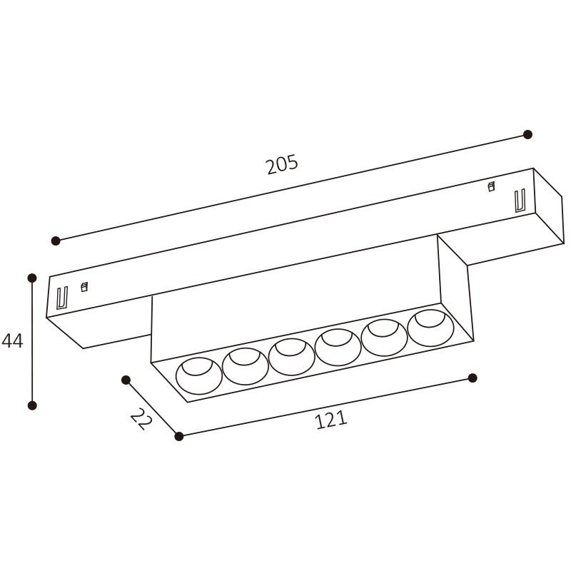 LED2 MAGLASER II 12, B DALI 6W 3000K/3500K/4000K 6480853D