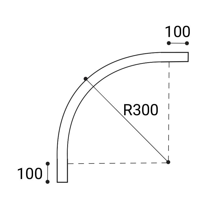LED2 MAG ROUND CORNER-H R300, B DALI 6499403