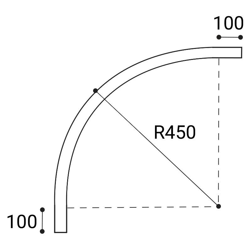 LED2 MAG ROUND CORNER-H R450, B DALI 6499303
