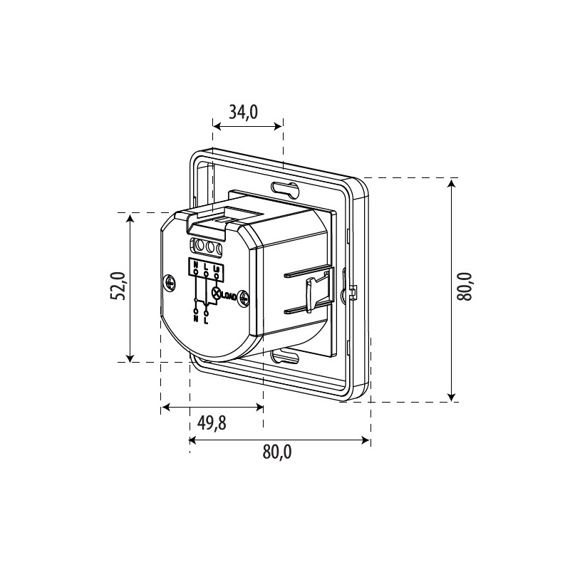 Greenlux SENSOR 42 - Pohybové čidlo PIR do krabice GXSI021