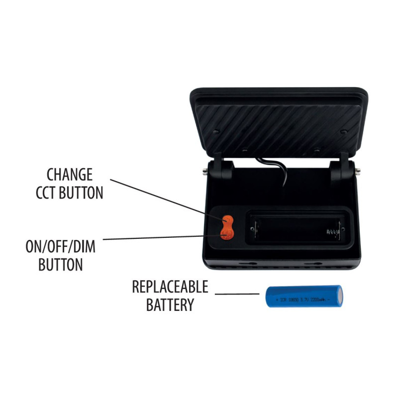 Greenlux LUNAR SOLAR PIR 10W CCT 1000/600/300lm - Solárne LED svietidlo s PIR pohybovým senzorom GXSO027