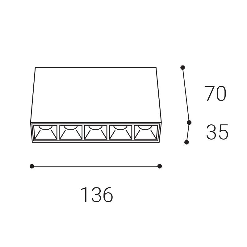 LED2 LINEAR II ON 5, W DALI/PUSH 10W 3000K/3500K/4000K 1491151D
