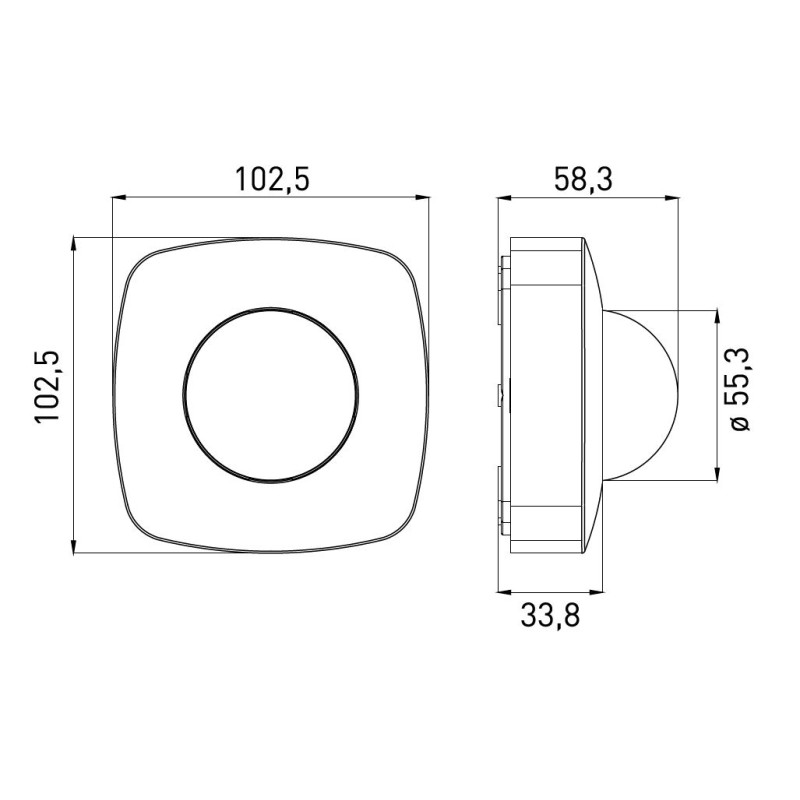 Greenlux PRES SENSOR 69 B - Prítomnostne čidlo PIR GXSI023