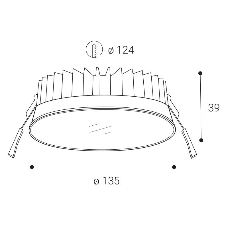 LED2 ZITA S, W DALI TW/PUSH TW 24W 3000K-4000K 2151451DTW