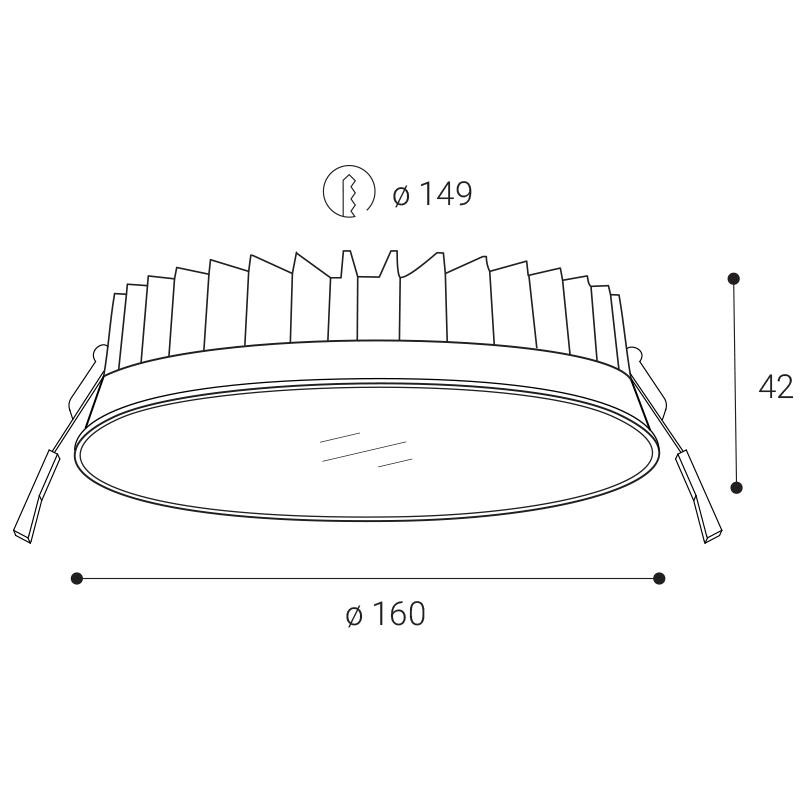 LED2 ZITA M, W DALI TW/PUSH TW 35W 3000K-4000K 2151551DTW