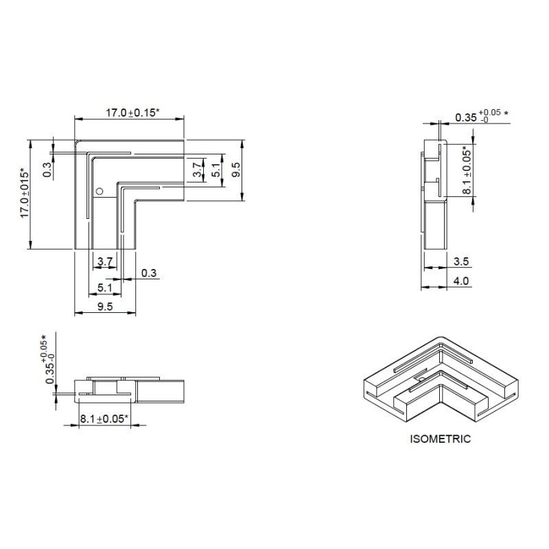 Greenlux CONNECT LED STRIP 8mm L T+T/BTB  - Konektor pro led pásky GXLS792
