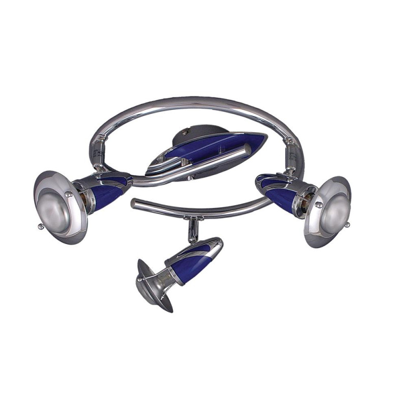 PREZENT ZEUS 3xE14/R50/40W, CHROME/BLUE