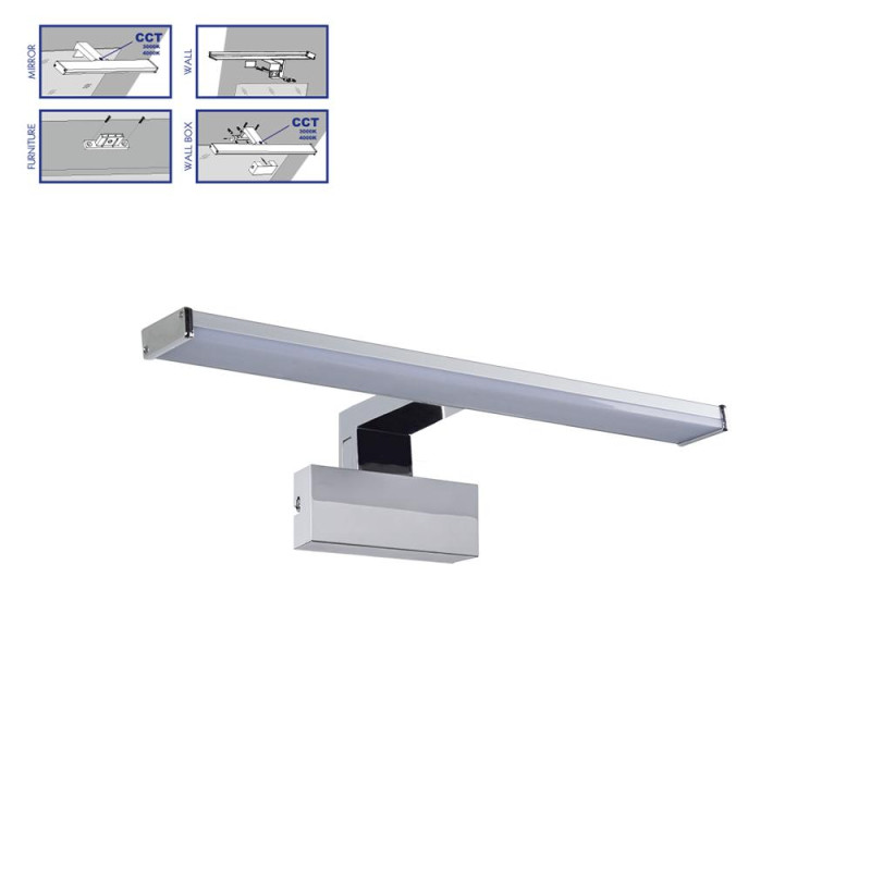 PREZENT TREMOLO PLUS LED/8W,IP44,CHROME
