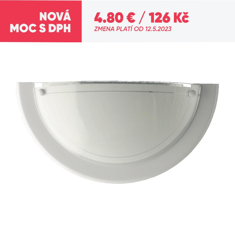 PREZENT DISC 1xE27/60W, 1/2, D310, WHITE