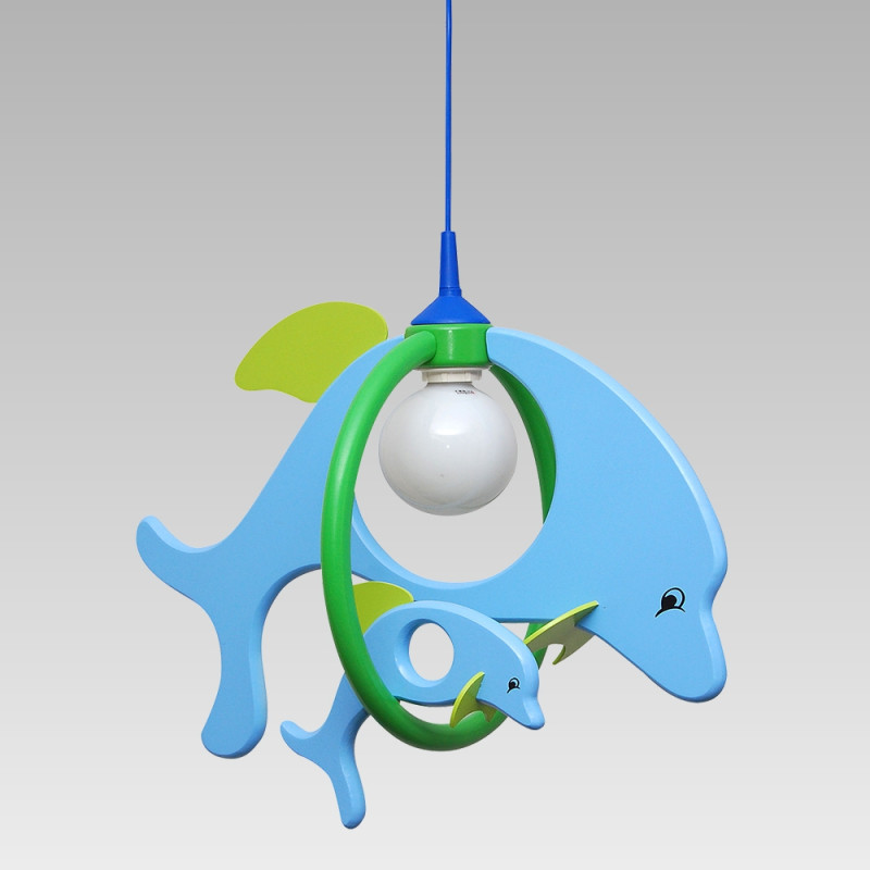 PREZENT DOLPHIN FAMILY 1xE27/60W, BLUE