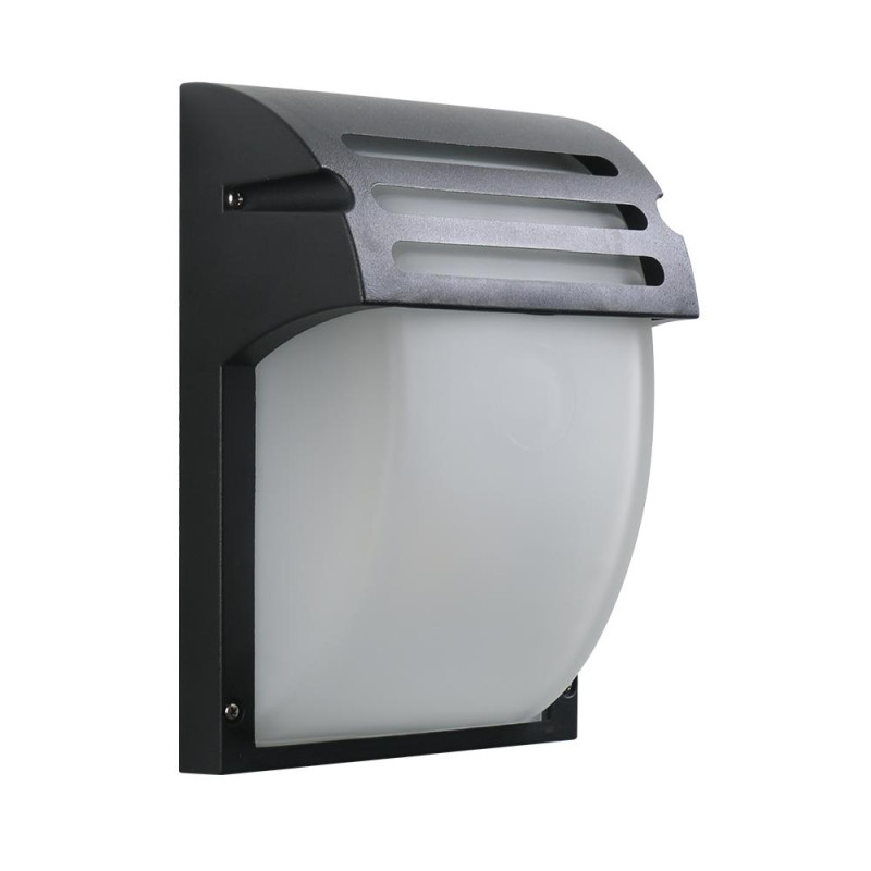 PREZENT AMALFI 1xE27/60W, IP44, MATT BLACK,FROST