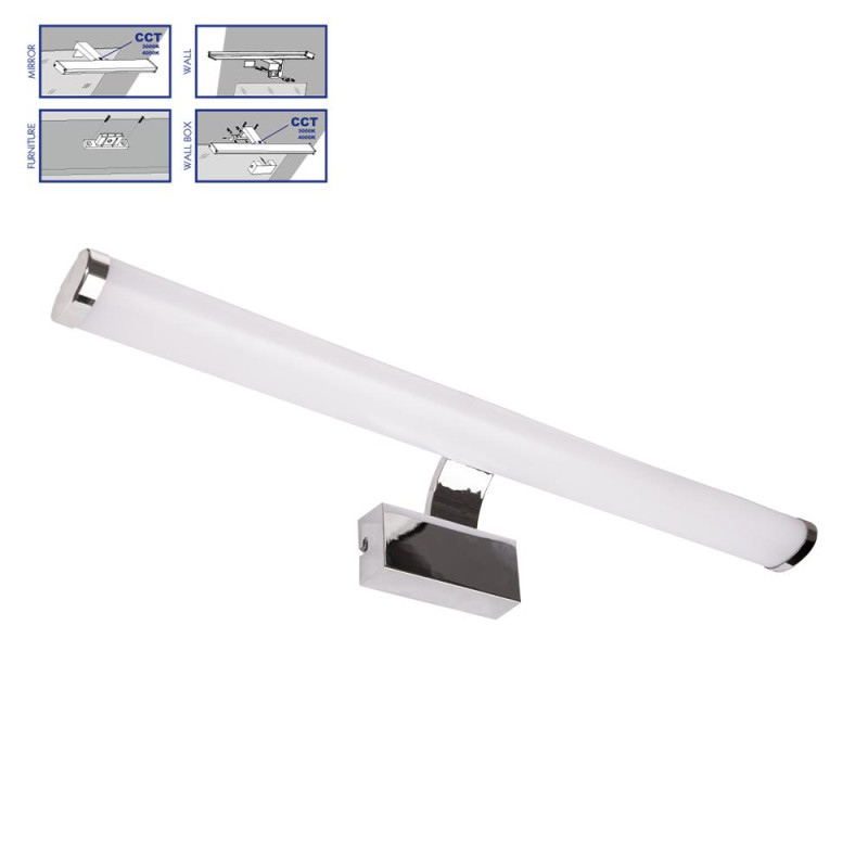 PREZENT SOLANA LED/12W,4000K,IP44,CHR/WHITE