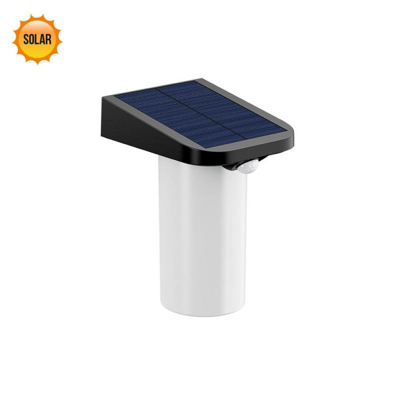 PREZENT OCTO LED/4W,SOLAR,IP44,BLACK,WALL SENSOR