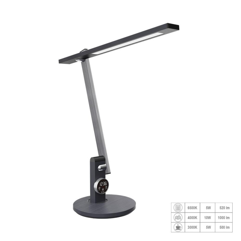 PREZENT PUNK LED/12W,3000-6500K,DARK GREY BRUSH