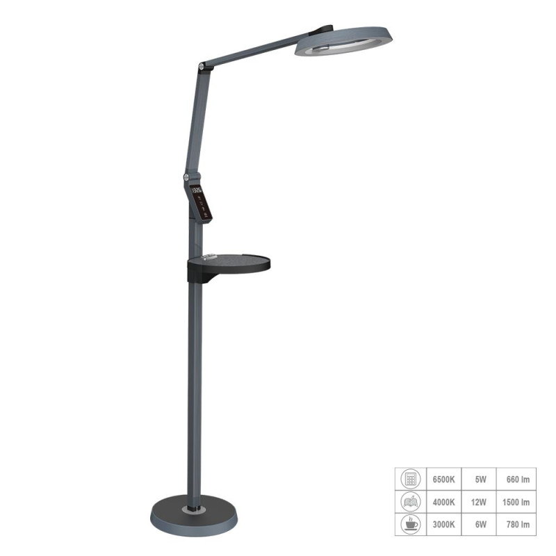 PREZENT SALSA LED/15W,3000-6500K,DARK GREY BRUSH