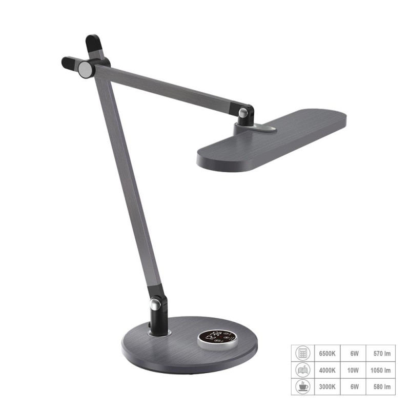 PREZENT ZIPP LED/12W,3000-6500K,DARK GREY BRUSH