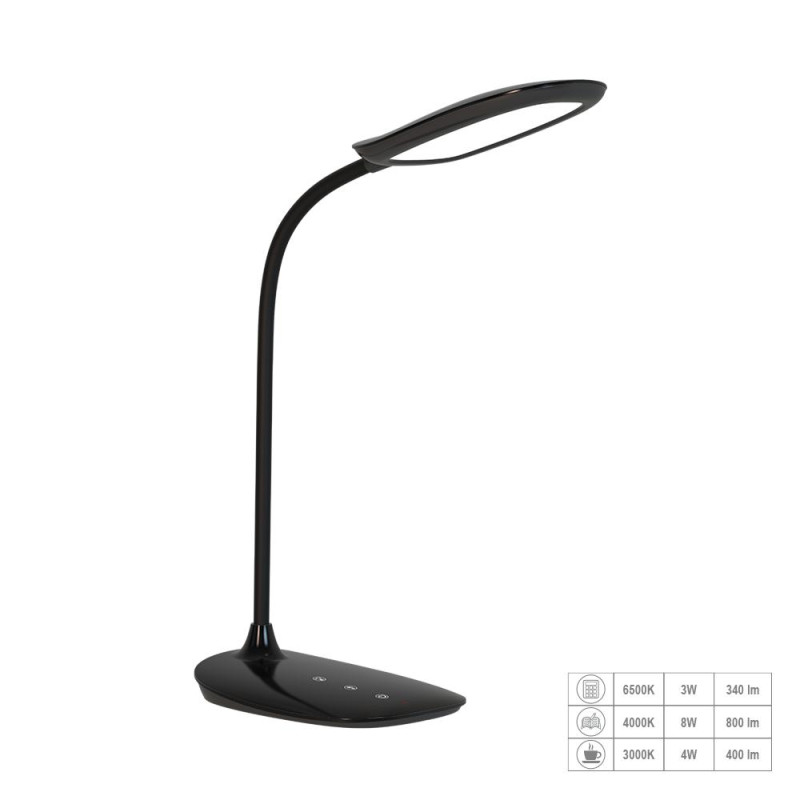 PREZENT HEKA LED/10W,3000-6500K,BLACK