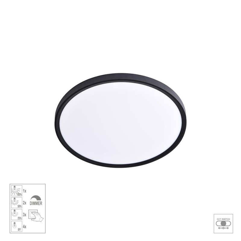 PREZENT TRIMO LED/18W,3000-6000K, BLACK