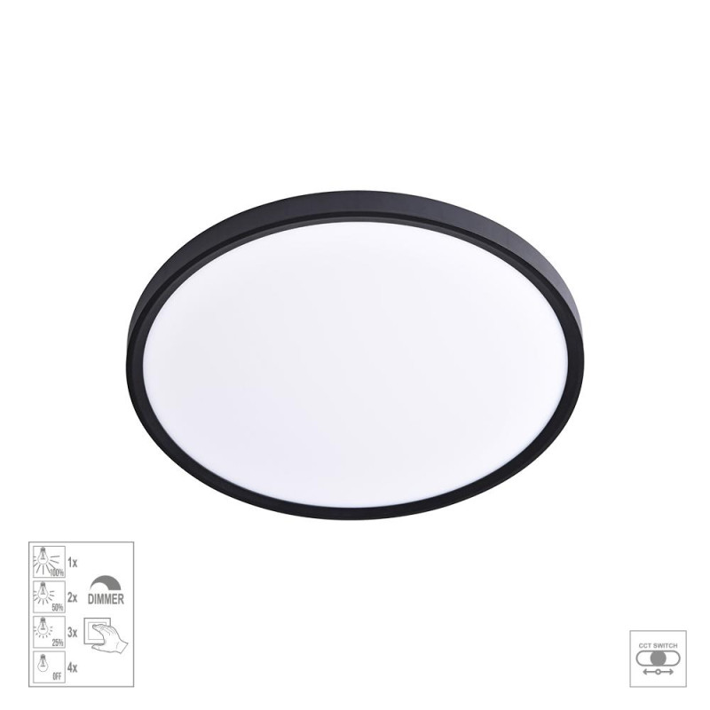PREZENT TRIMO LED/24W,3000-6000K, BLACK