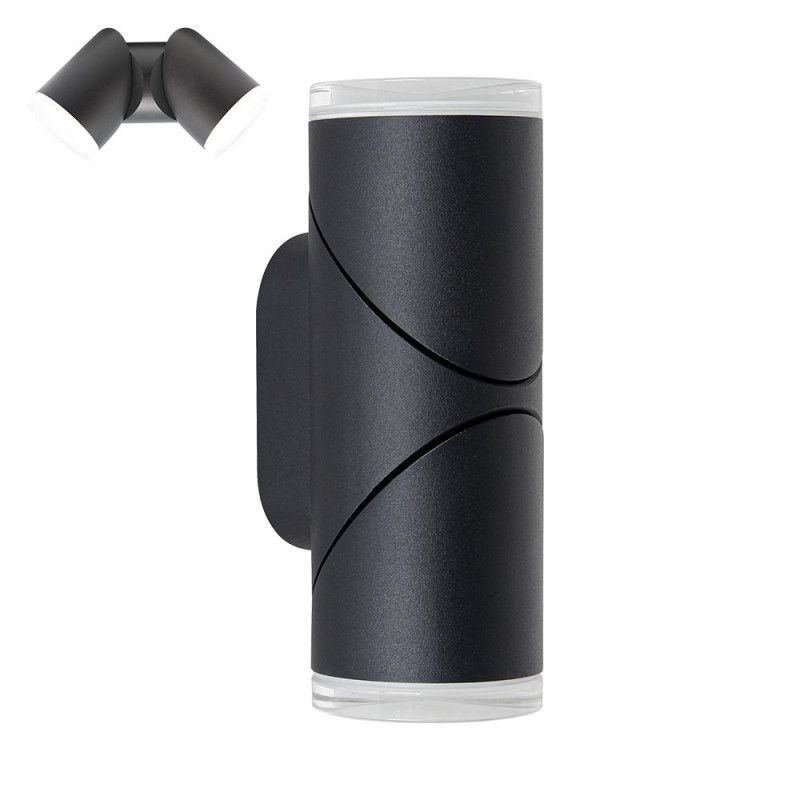 PREZENT AKARA LED/2x5W,4000K,IP65, BLACK, WALL