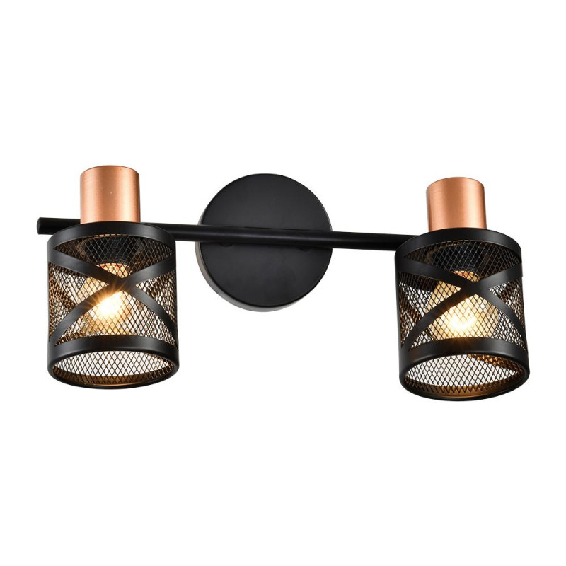 PREZENT ANTARES 2xE14/40W, BLACK/RED COPPER