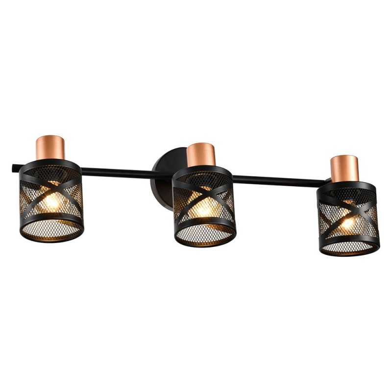PREZENT ANTARES 3xE14/40W, BLACK/RED COPPER