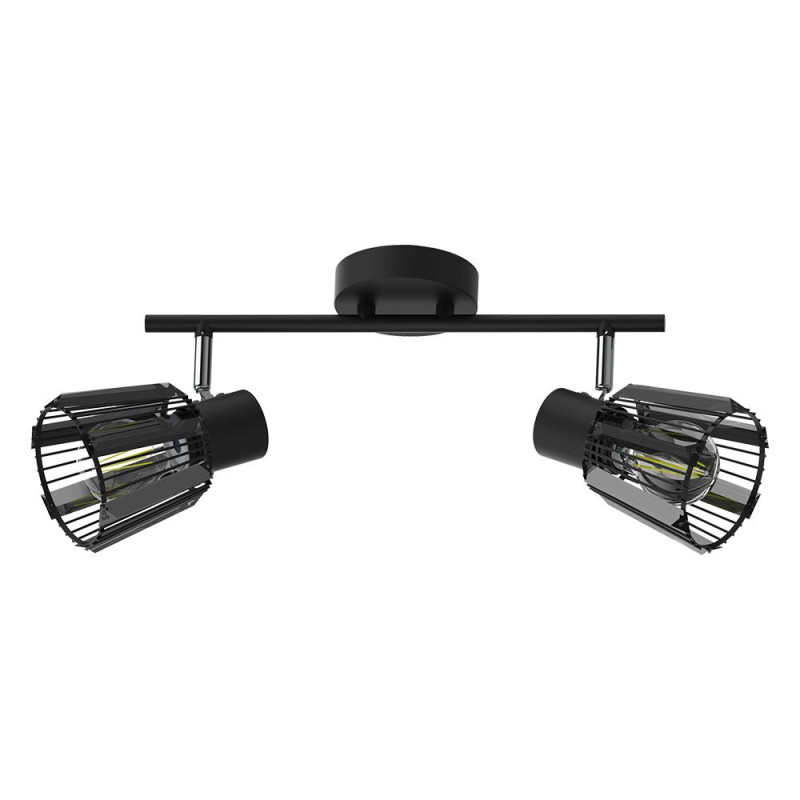 PREZENT PONTEO 2xE27/40W, BLACK/SMOKE