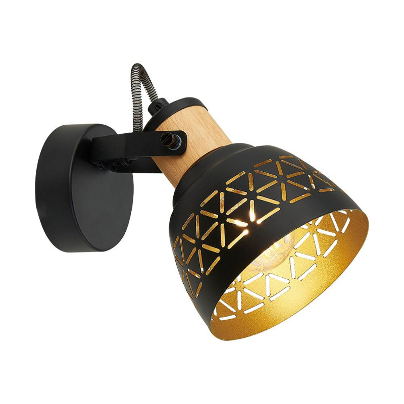 PREZENT MESCALA 1xE14/40W, BLACK/GOLD, WALL
