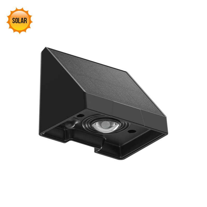 PREZENT TREN LED/0,5W,SOLAR,IP64,BLACK,WALL