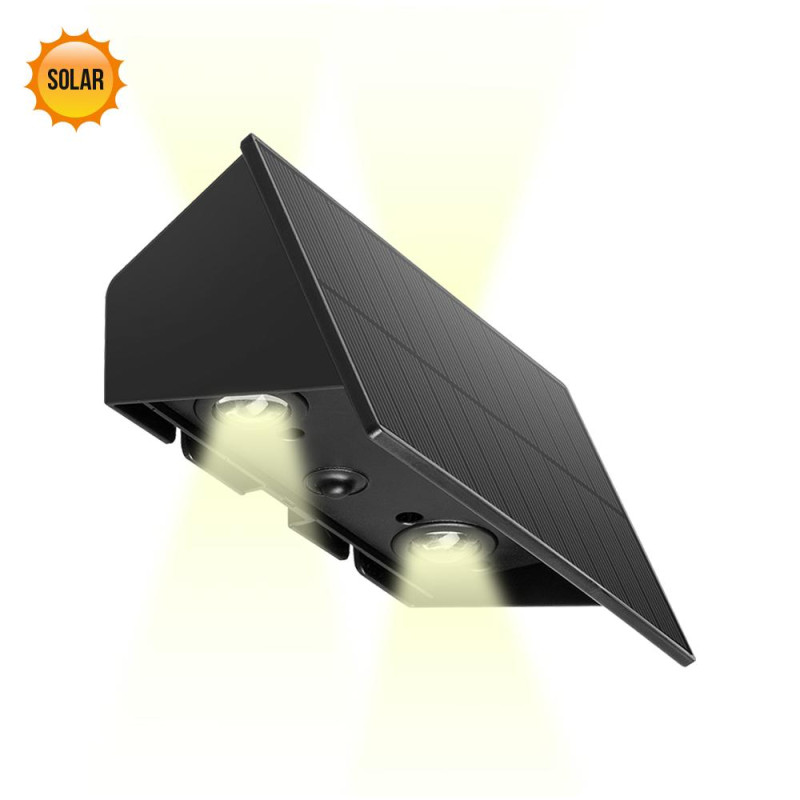 PREZENT SLADA LED/4x1W,SOLAR,IP65,BLACK,WALL