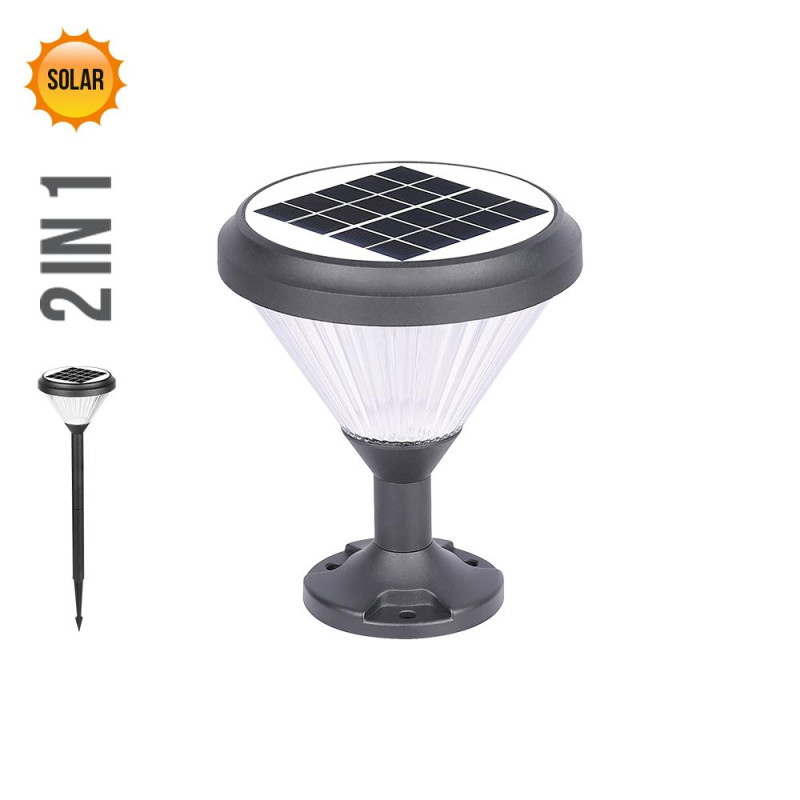 PREZENT AKRA LED/10W,SOLAR,IP65,BLACK