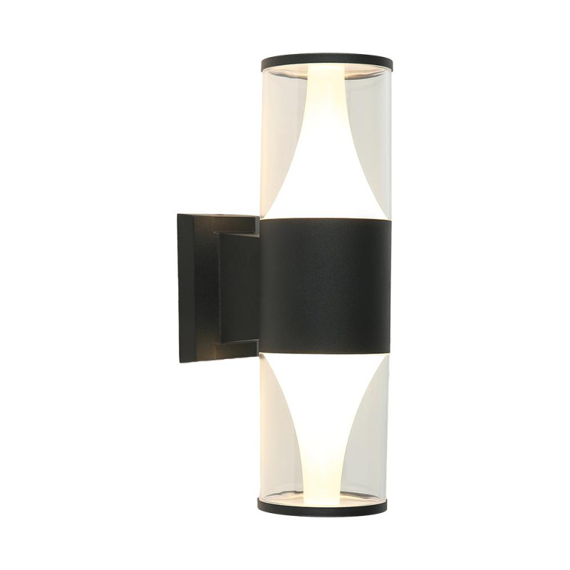 PREZENT SERA LED/2x7W,4000K,IP54, BLACK, WALL
