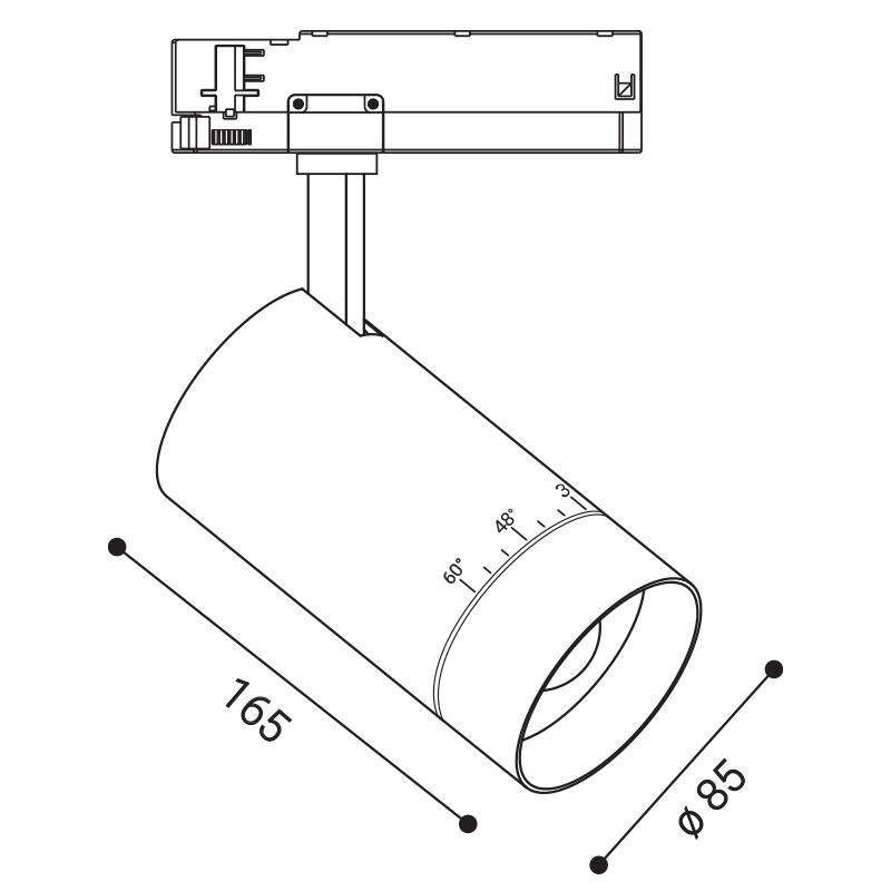 LED2 LEON II L, B DALI/PUSH 28W 4000K 6095543D