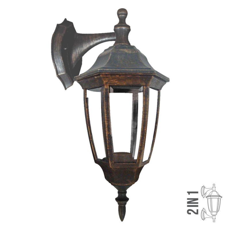 PREZENT NICOSIA 1xE27/60W,IP44, RUSTIC/CLEAR