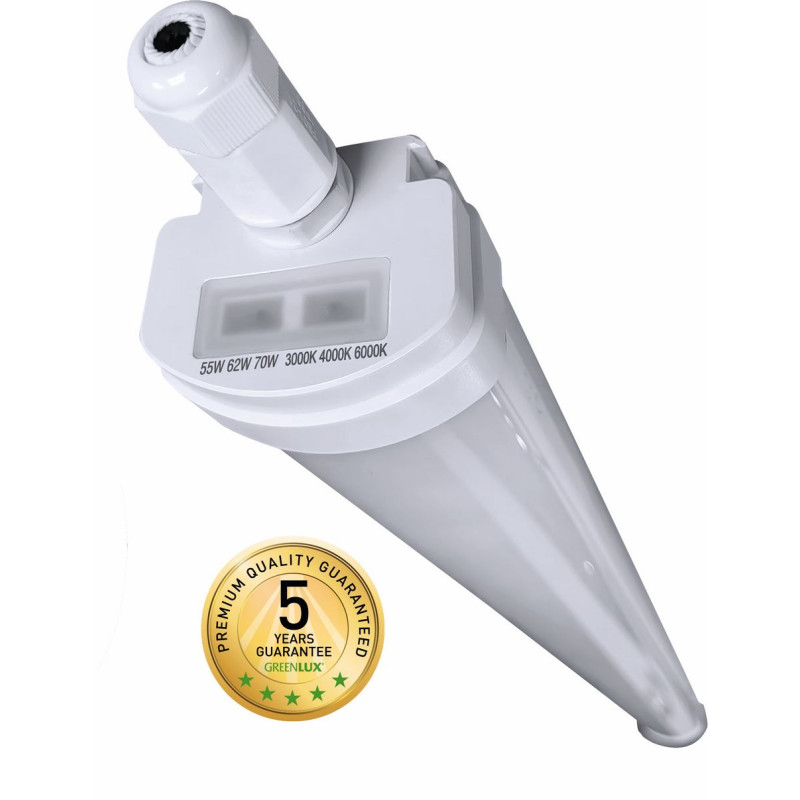 Greenlux VOLITER 55/62/70W 3CCT ADJ max.10500/11900lm - Svietidlo prachotesné LED GXWP386