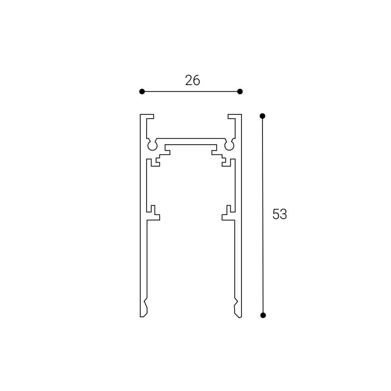 LED2 MAG II TRACK 3M, B DALI 6529003