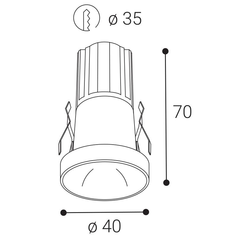 LED2 SPOT MINI A, B TRIAC 7W 3000K/3500K/4000K 2050253DT