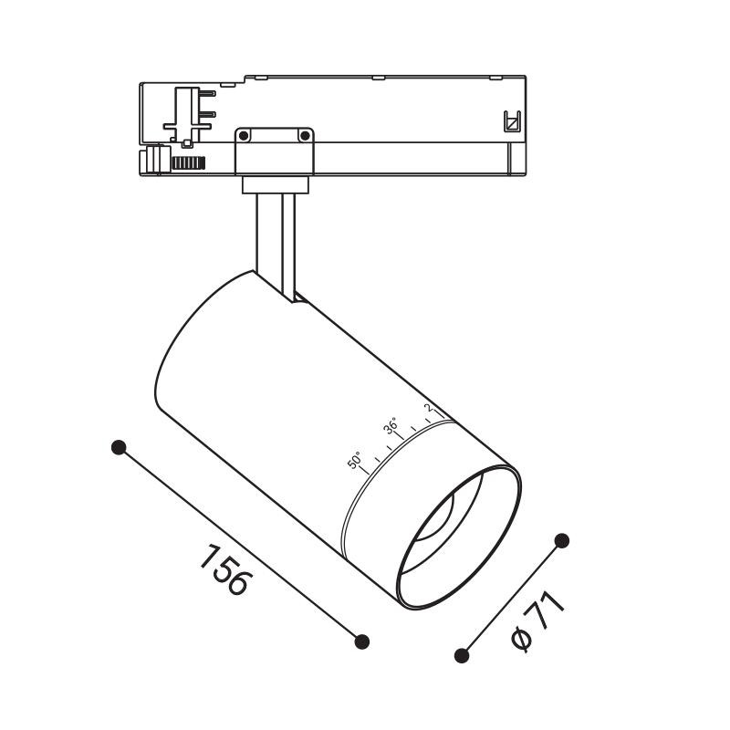 LED2 LEON II M, B TRIAC 20W 3000K 6095433DT