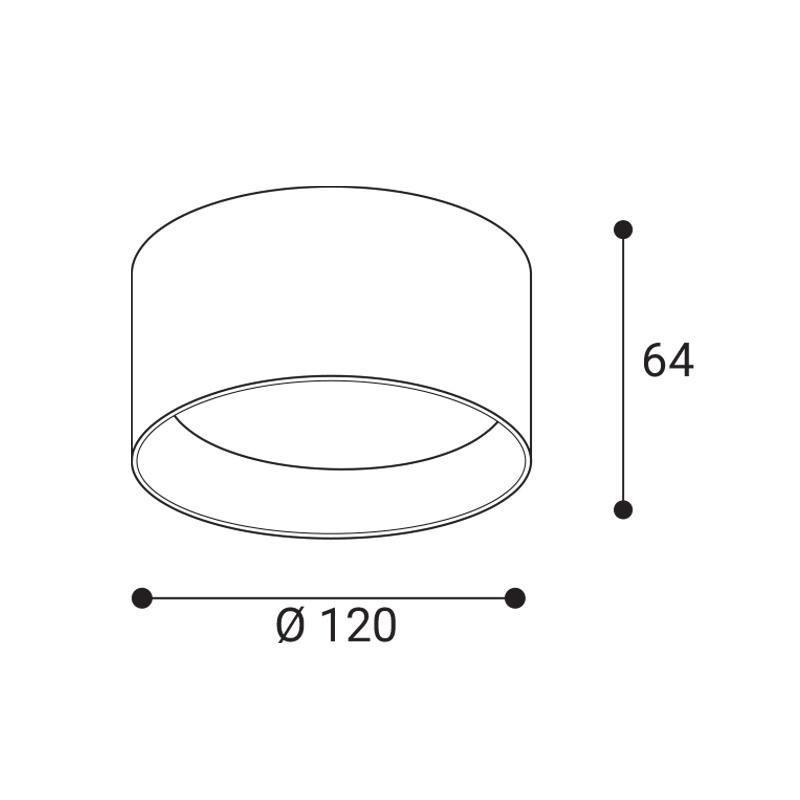 LED2 ZETA ON S, N DALI/PUSH 15W 3000K/3500K/4000K 1480256D