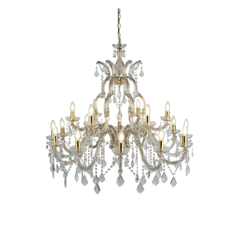 Searchlight sviečkový závesný krištáľový luster 1214-18