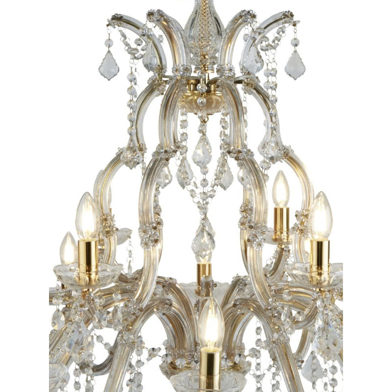 Searchlight sviečkový závesný krištáľový luster 1214-18