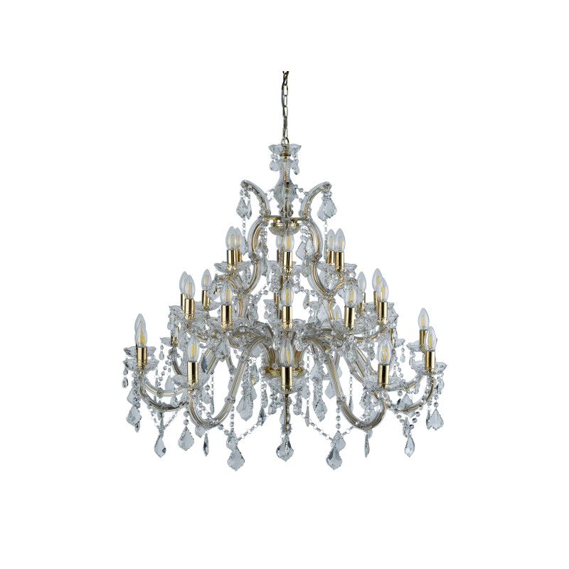 Searchlight sviečkový závesný krištáľový luster 1214-30