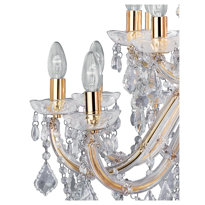 Searchlight sviečkový závesný krištáľový luster 1214-30