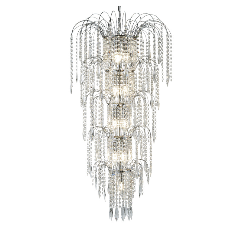 Searchlight závesný krištáľový luster WATERFALL 1313-13CC