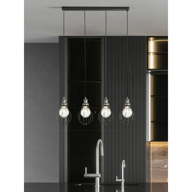 Searchlight závesné svietidlo Balloon Cage 1384-4PW