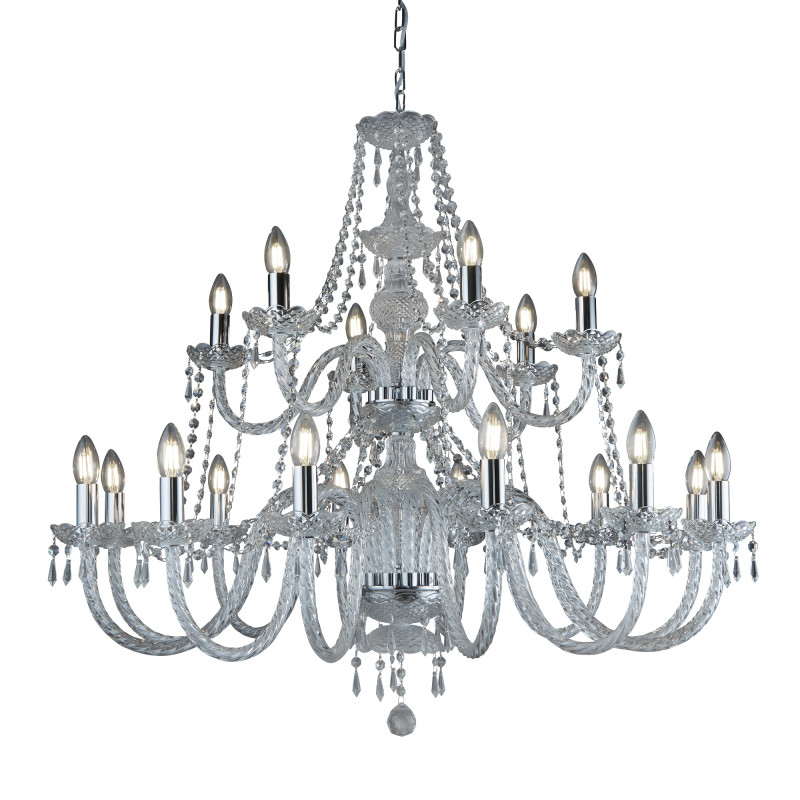Searchlight sviečkový závesný krištáľový luster HALE 17218-18