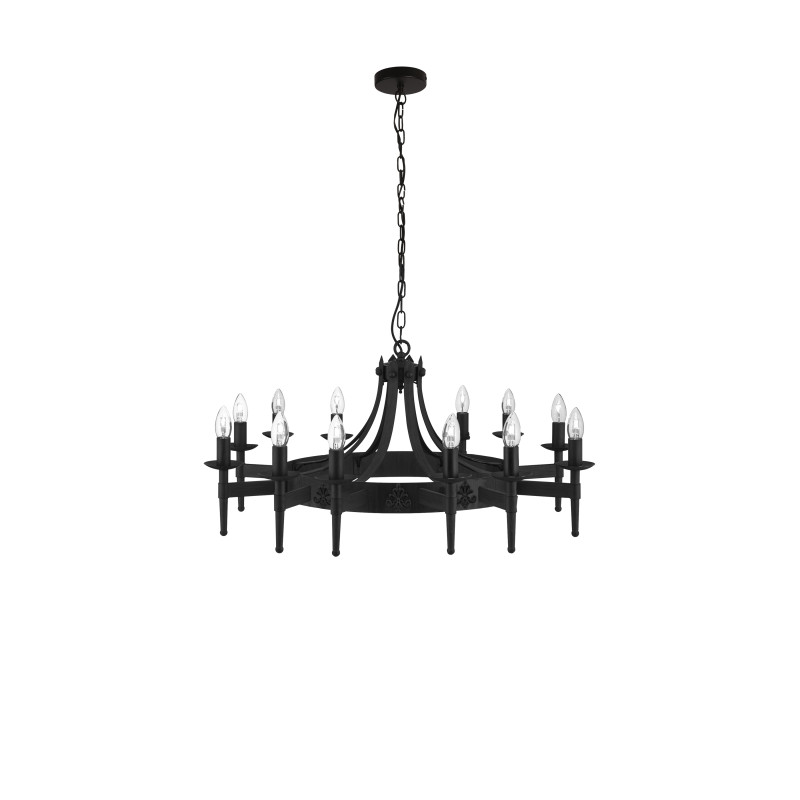 Searchlight závesné svietidlo CARTWHEEL 24212-12BK